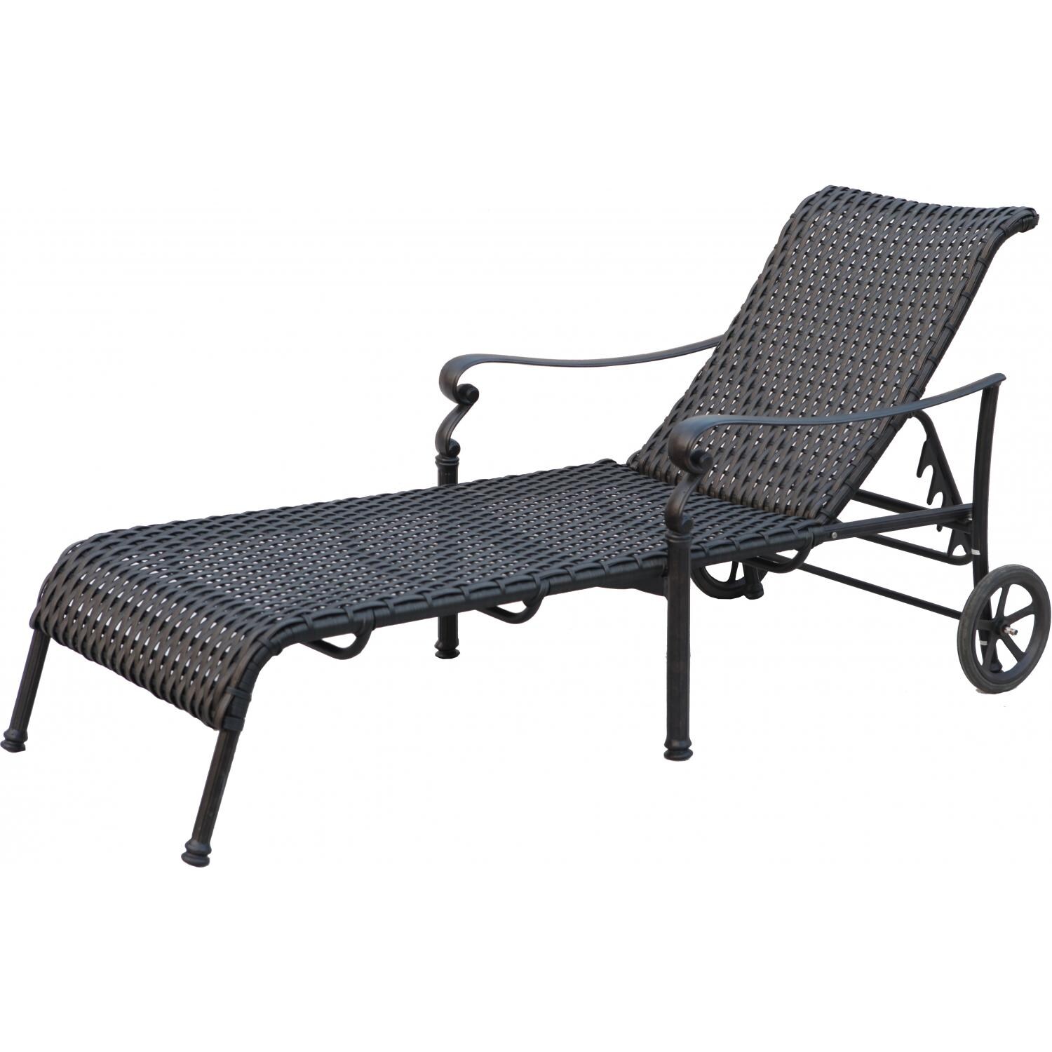 Darlee Victoria Resin Wicker Patio Chaise Lounge thumbnail