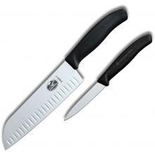 Victorinox Swiss Classic 2-Piece Granton Edge Santoku Knife Starter Set image