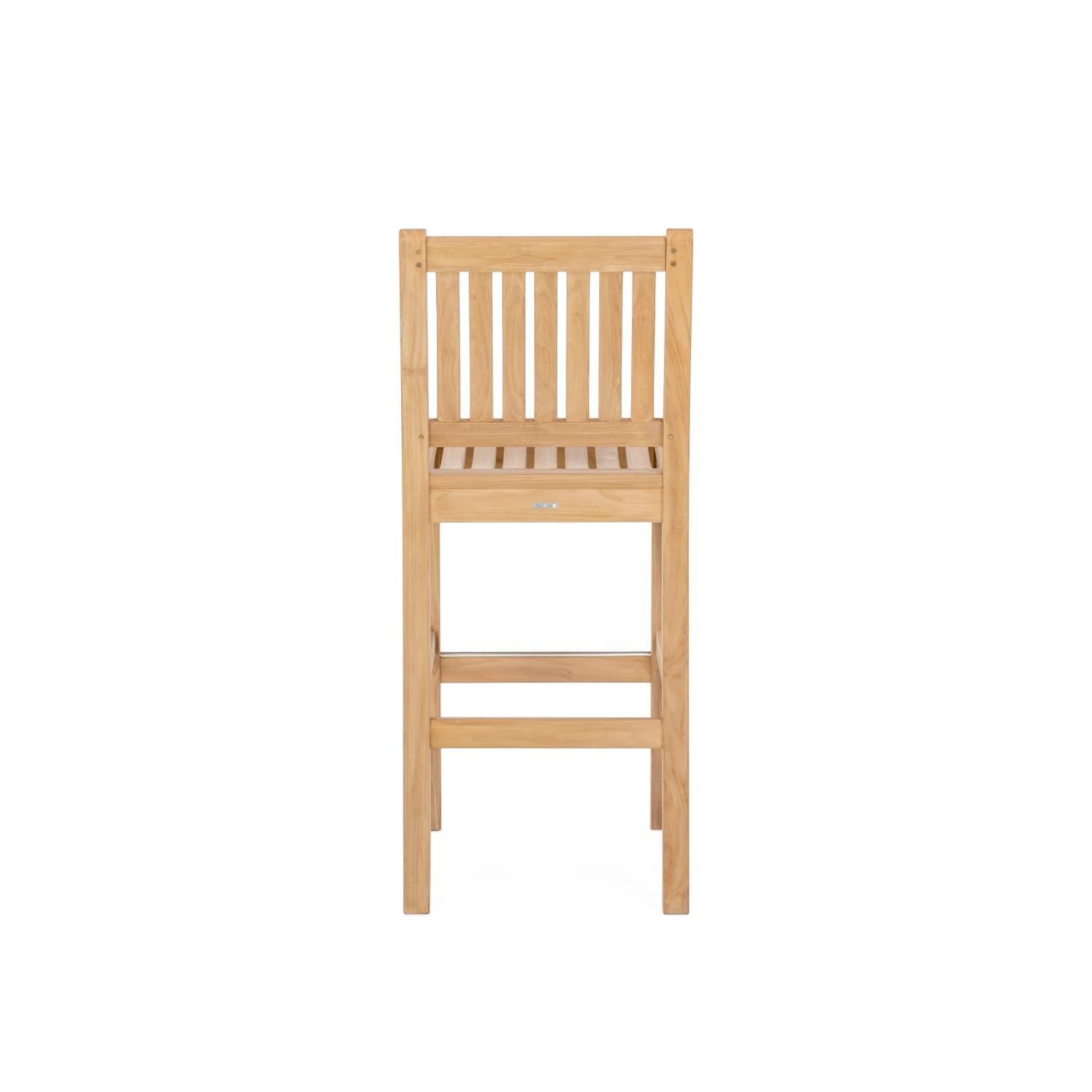 Teak + Table Cayman Bar Chair - Back - White Background thumbnail