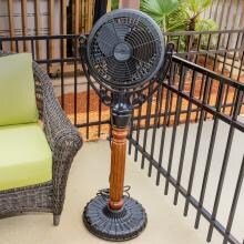 Fanimation Old Havana Outdoor Pedestal Mounted Fan - Black image