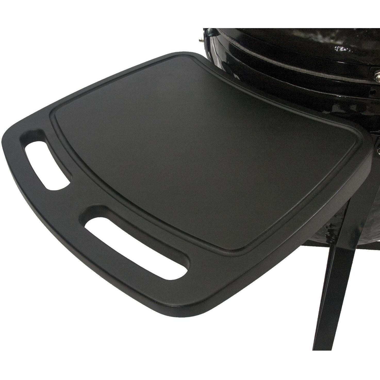 Primo PGCLGC All-In-One Oval Large 300 Ceramic Kamado Grill With Cradle, Side Shelves, And Stainless Steel Grates - Side Shelf thumbnail
