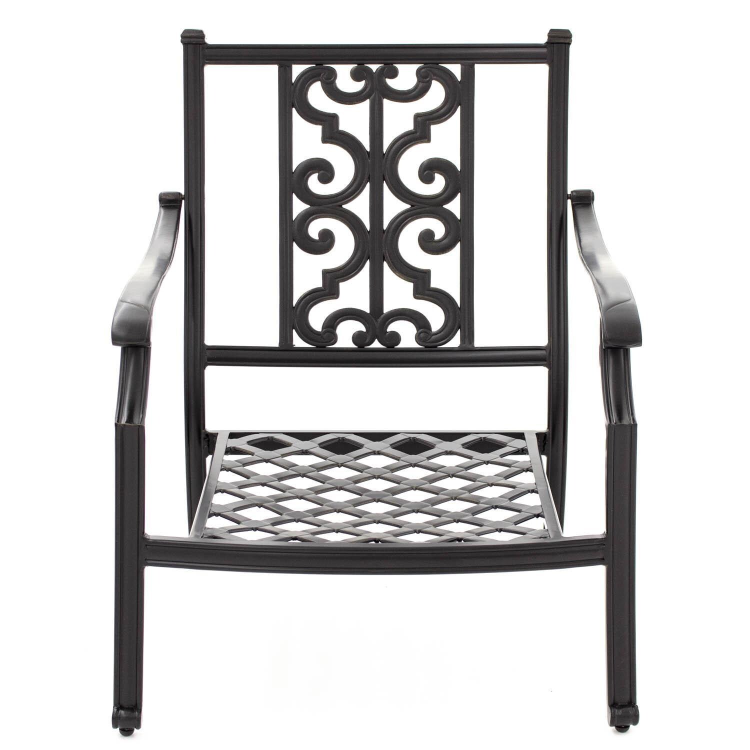 Bocage Cast Aluminum Patio Club Chair W/ Sunbrella Heather Beige Cushions - Frame Without Cushions thumbnail