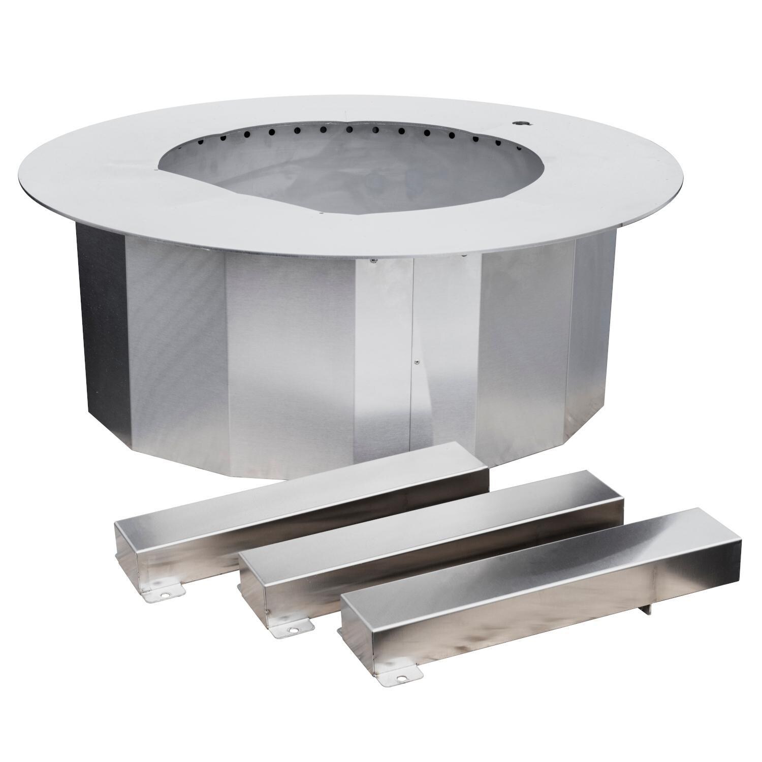 Firegear LUME-MS2SR LUME 26-Inch Round Wood Burning Sear Top Freestanding Smoke-Less Fire Pit - Legs Removed thumbnail