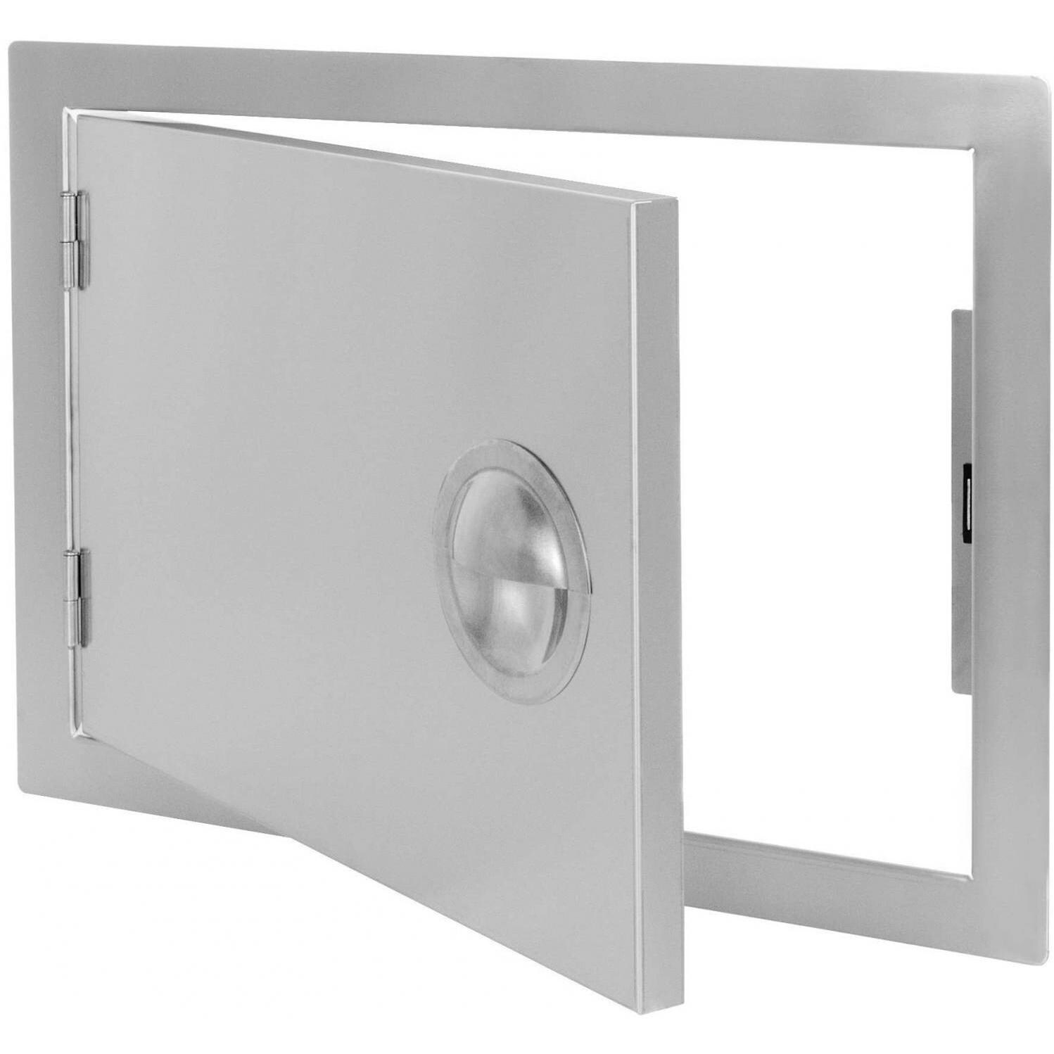 BBQGuys.com Portofino Series 24-Inch Left-Hinged Single Access Door - Open View thumbnail