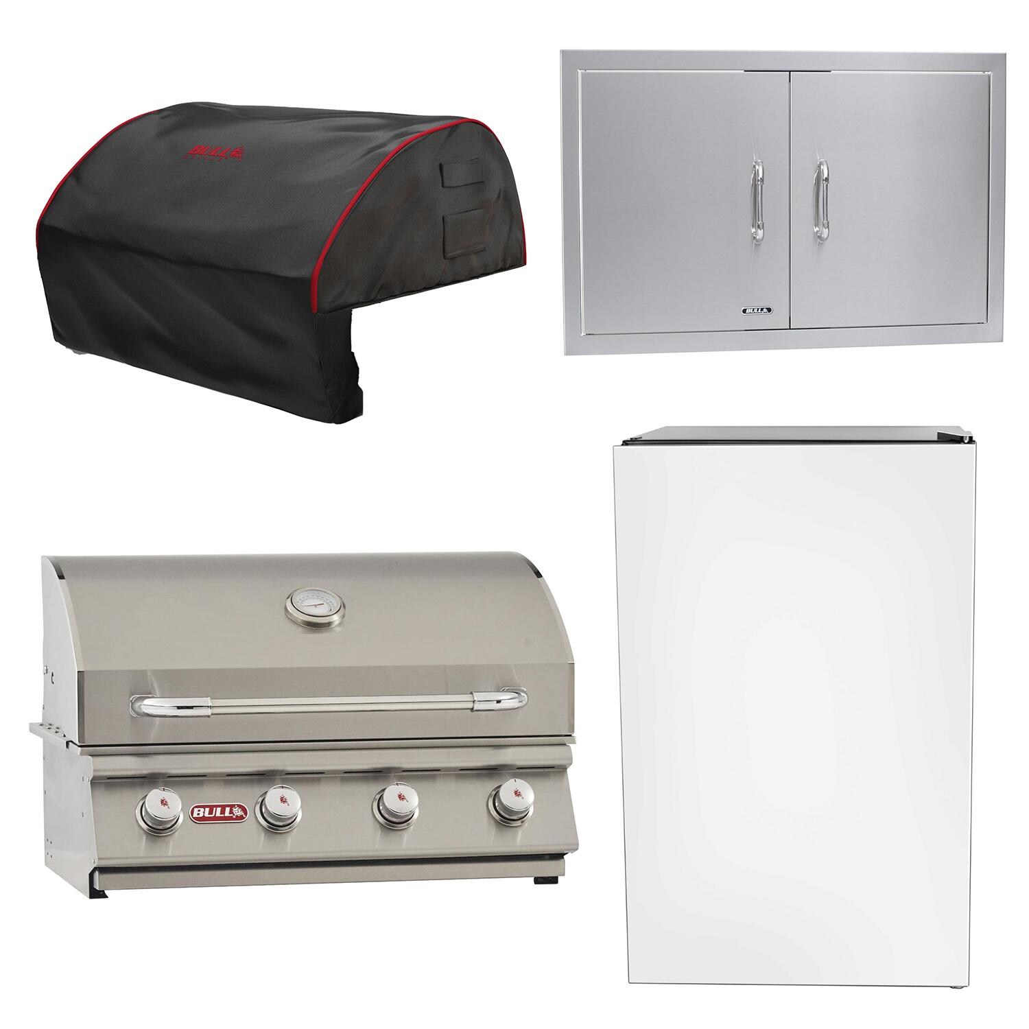 Bull Outlaw 30 Inch 4-Piece Propane Grill Master Bundle - White Background thumbnail