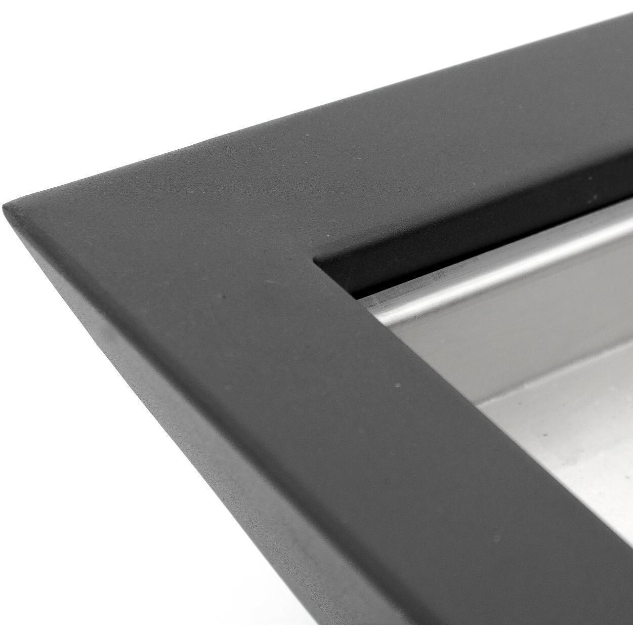 BBQGuys Signature Series Westfalen 18-Inch Table-Top Natural Gas Fire Pit - Black - Finish Detail thumbnail