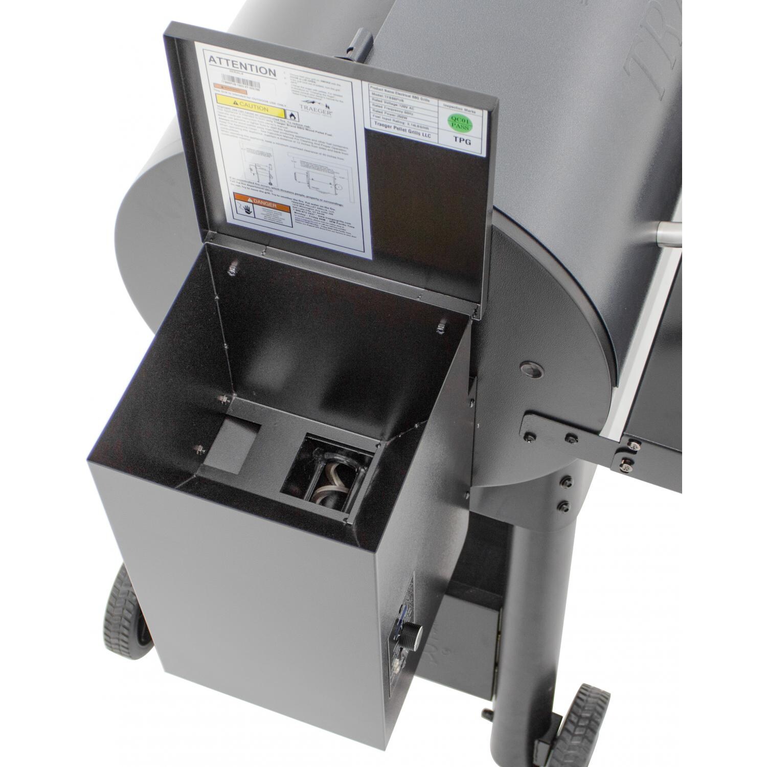 Traeger Pro Series 34 Bronze Pellet Grill On Cart - Hopper Interior thumbnail