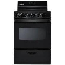 Summit 24-Inch 4-Burner Electric Glass Top Range - Black - REX243B image