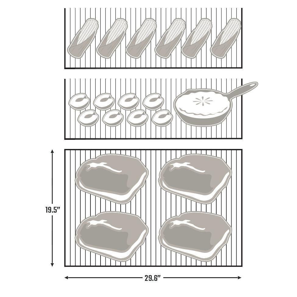 Oklahoma Joe's 21202125 Anthem Series Rider DLX Limited Pellet Grill - Grate Dimensions thumbnail