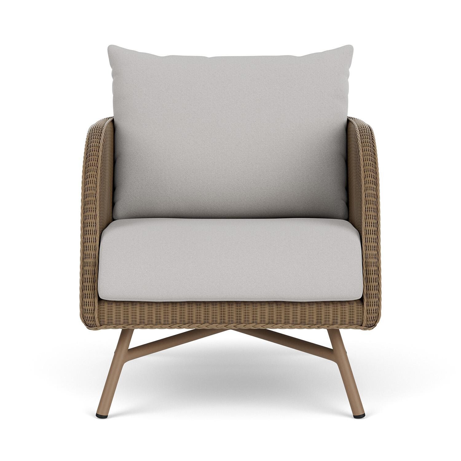 Essence Wicker Club Chair in Fawn/Tundra Dove By Lloyd Flanders