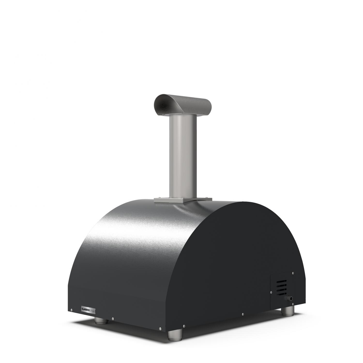 Alfa FXCL-2P-GGRA-U Classico 2 Pizze Propane Pizza Oven W/ Natural Gas Conversion Kit - Ardesia Grey - Back Left thumbnail