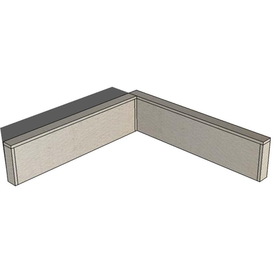 Universal Ready To Finish Backsplash For 90 Degree Corner Cabinet - Two Sided