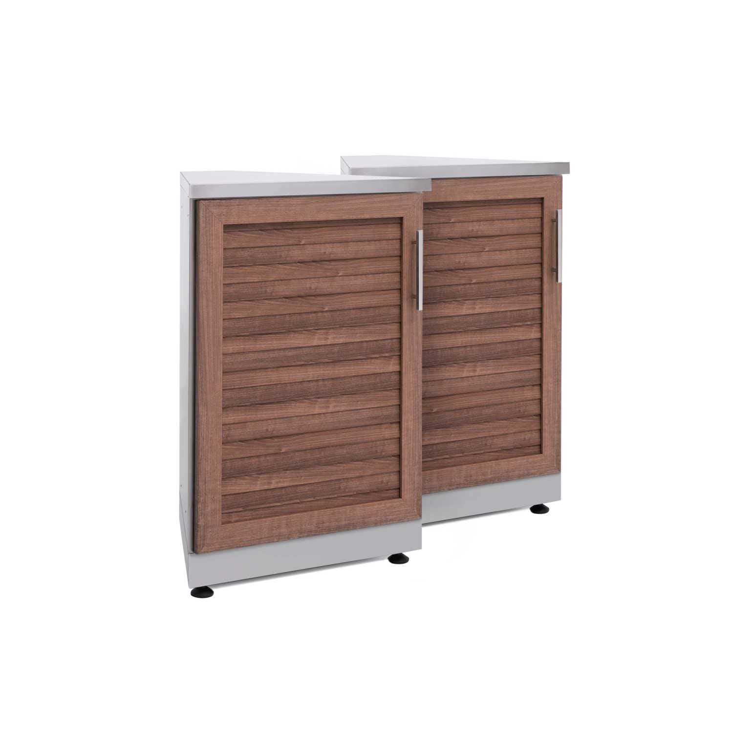 Newage Outdoor Kitchen Grove Stainless Steel 45 Degree Corner Cabinets Set Of 2 65605 Bbqguys