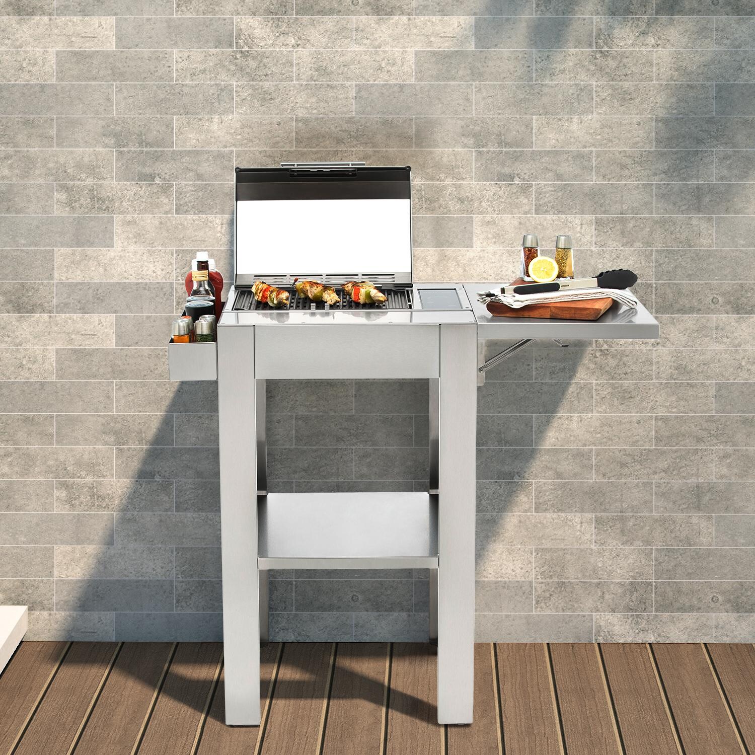 Kenyon C70550 Frontier IntelliKEN Control 1300 Watt Electric Grill & Stand - 120V - Lifestyle thumbnail