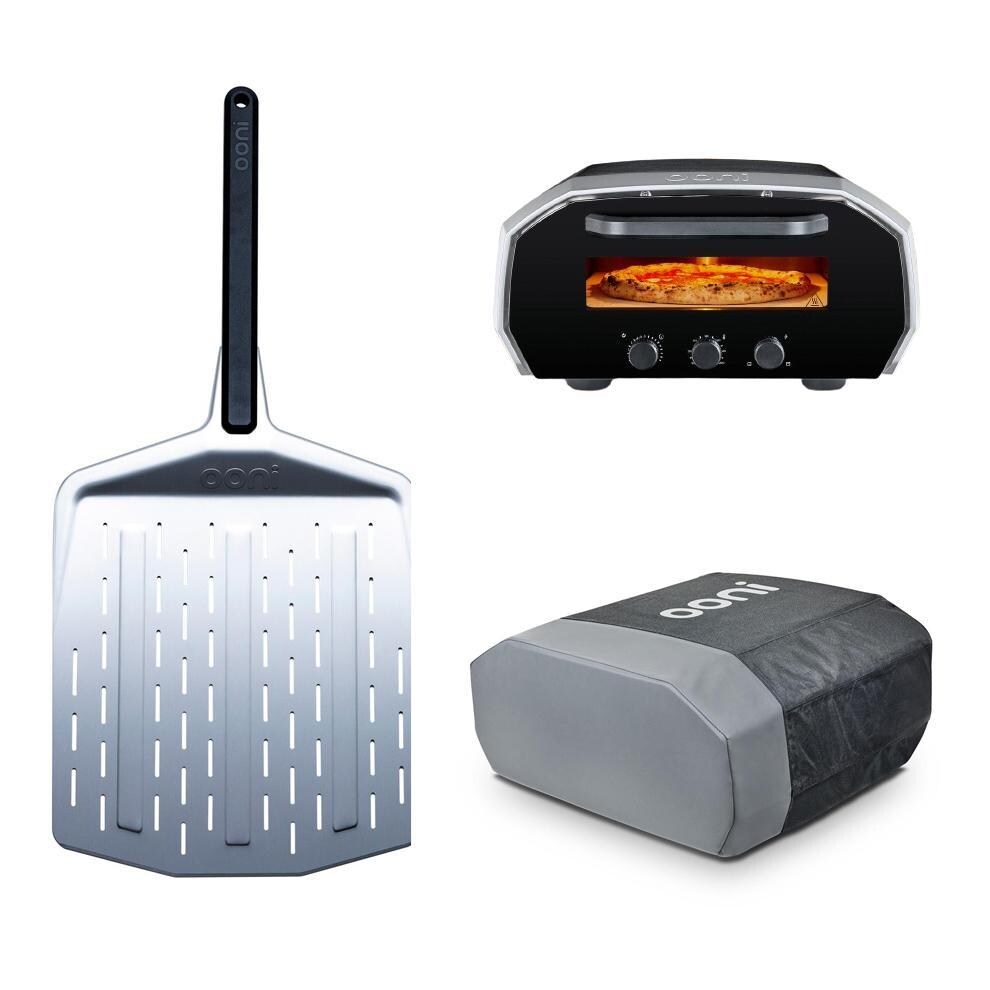 Ooni Volt 12 Electric Portable Outdoor Pizza Oven w/ Cover & Pizza Peel Bundle
