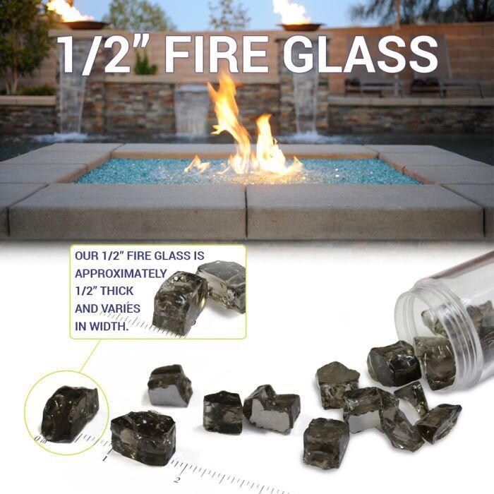BBQGuys Signature AFF-GRY12-10 1/2-Inch Gray Fire Glass - Size thumbnail