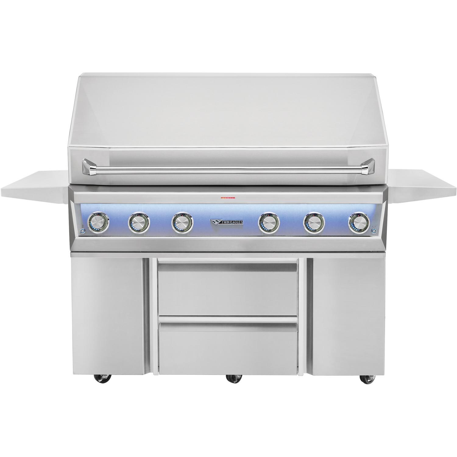 Twin Eagles TE1BQ54RS-N Eagle One 54-Inch 4-Burner Natural Gas Grill with Sear Zone & Two Infrared Rotisserie Burners On Deluxe Cart thumbnail