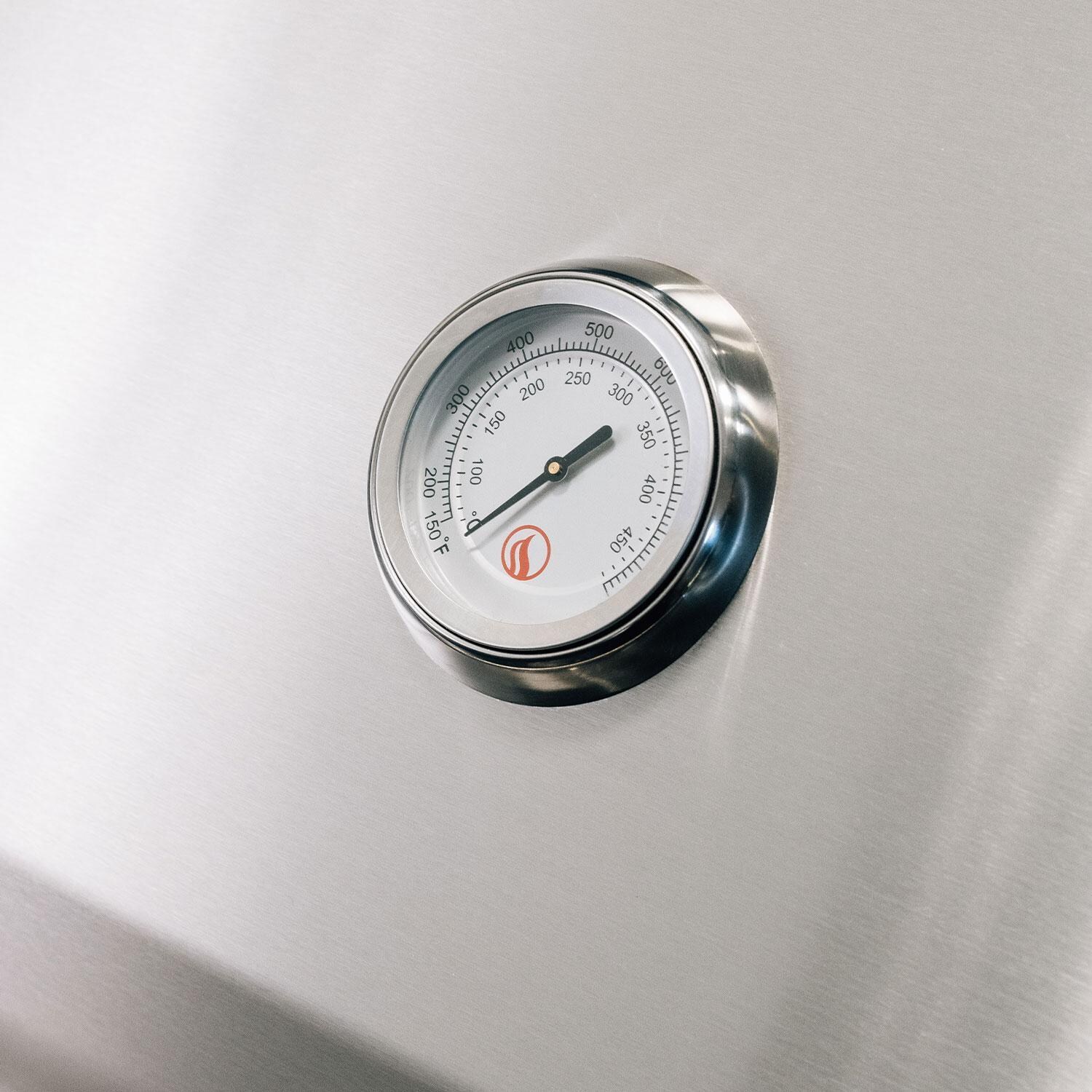 Summerset QST42-NG Quest 42-in 3 Burner Built-In Natural Gas Grill w/ Rear Infrared Burner, Rotisserie Kit, & Drop-In Griddle Plate - Temperature Gauge - Detail thumbnail