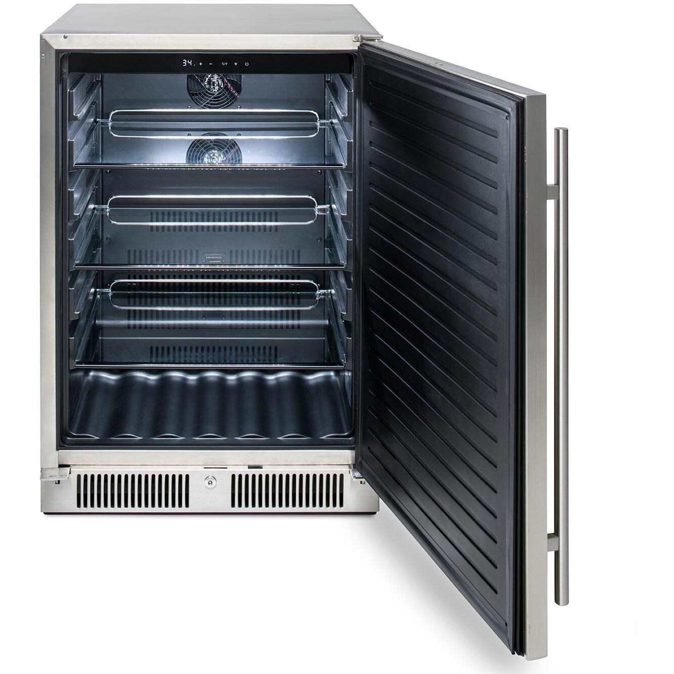 Blaze BLZ-SSRF-5.5 24-Inch 5.5 Cu. Ft. Outdoor Rated Compact Refrigerator - Door Open - White Background thumbnail