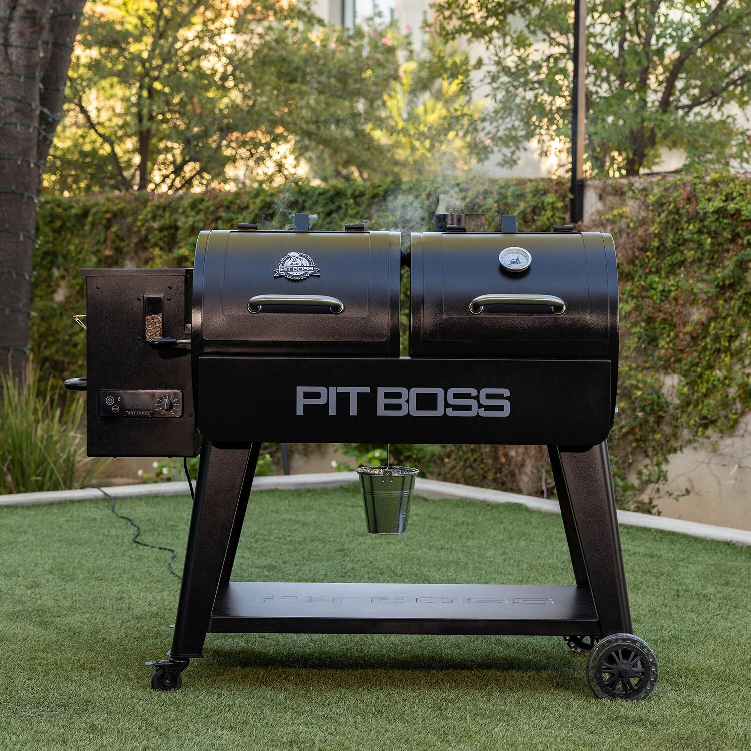 Pit Boss 11013 Charcoal/Pellet Combo Grill - In Yard - Lifestyle thumbnail