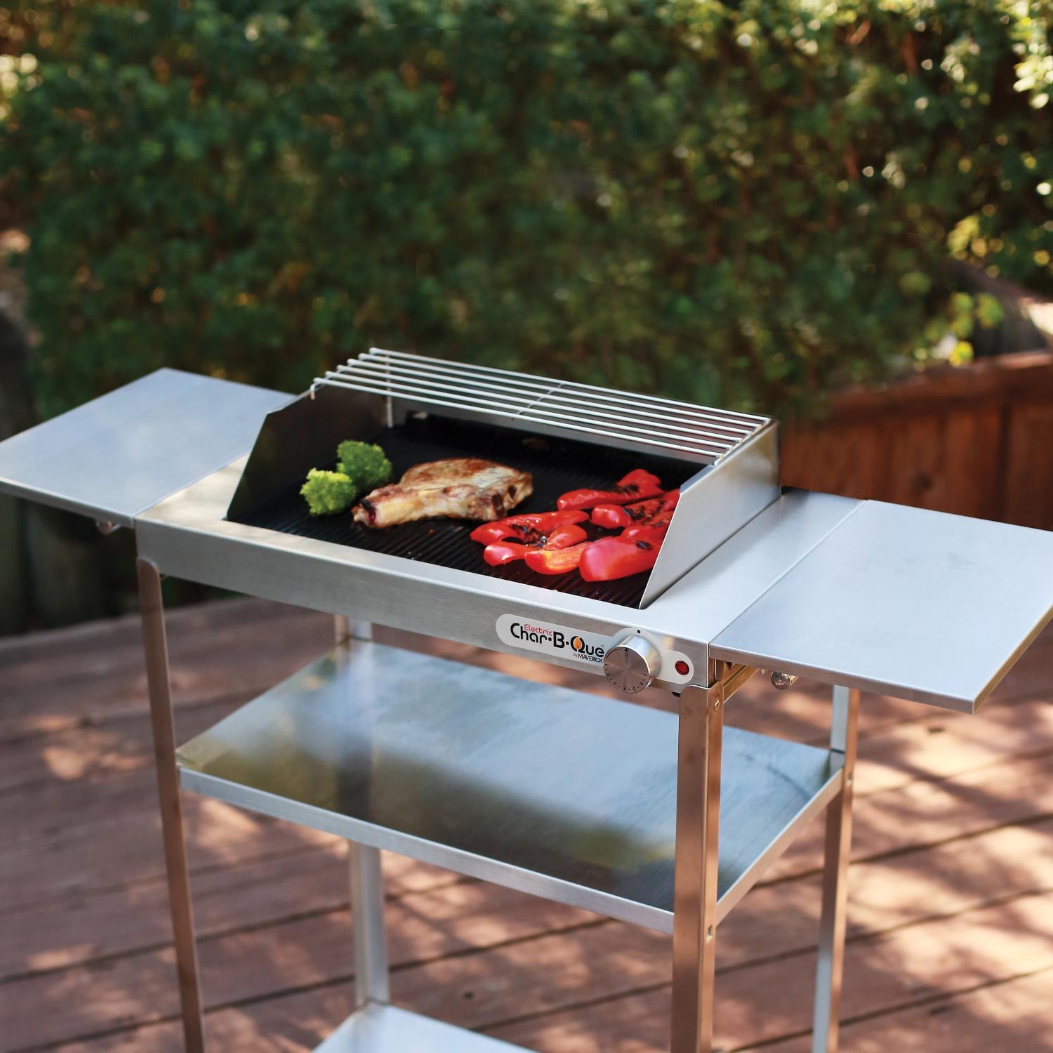 Maverick EA150 Stainless Steel Rollabout Cart with Side Shelves For