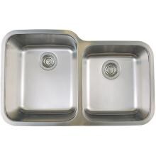 Blanco Stellar 32 X 20 18-Gauge 1-3/4 Double Bowl Stainless Steel Undermount Sink - 441023 image
