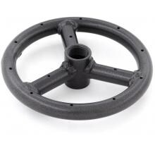 Lakeview Outdoor Designs 6-Inch Three-Spoke Round Natural Gas Single-Ring Burner - Black Steel image
