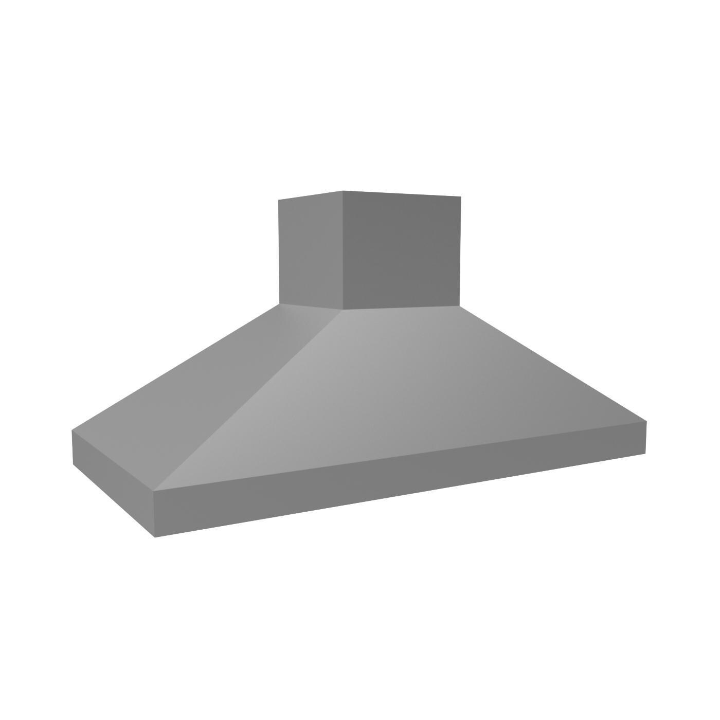 Vent-A-Hood 66 Inch 1100 CFM Stainless Steel Euro-Style Island Vent Hood w/ 36 Inch Duct Cover - Angled Left - White Background thumbnail
