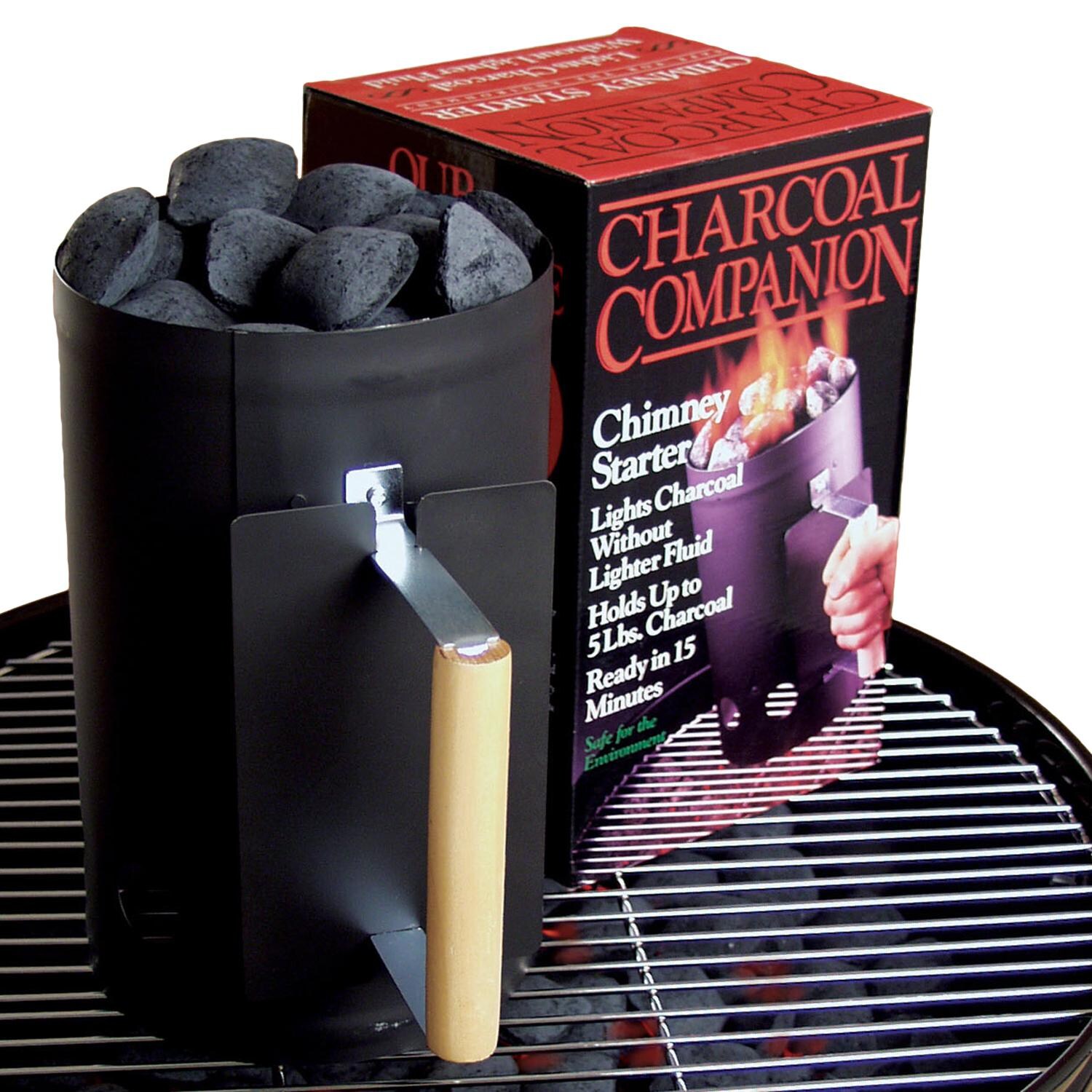 Charcoal Companion Chimney Charcoal Starter - Black thumbnail