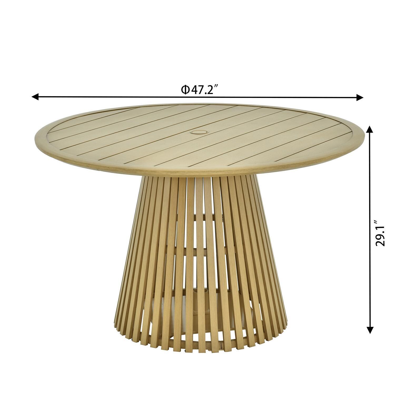 Ranch Pointe 5 Pc Set Aluminum Dining Set By Lakeview Outdoor Designs - Table - Dimensional thumbnail