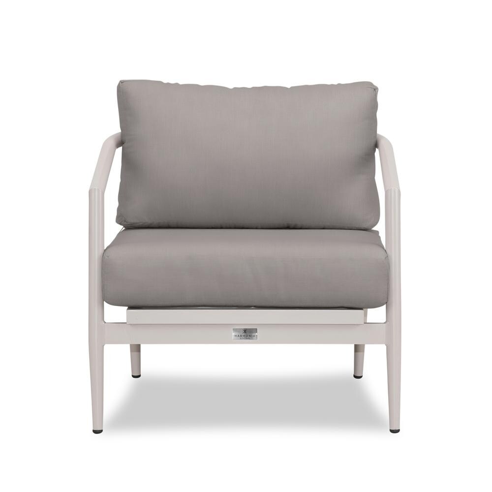 Lakeview Midnight Cove Aluminum Club Chair in Urban Stone/Carrera/Canvas Charcoal - White Background thumbnail