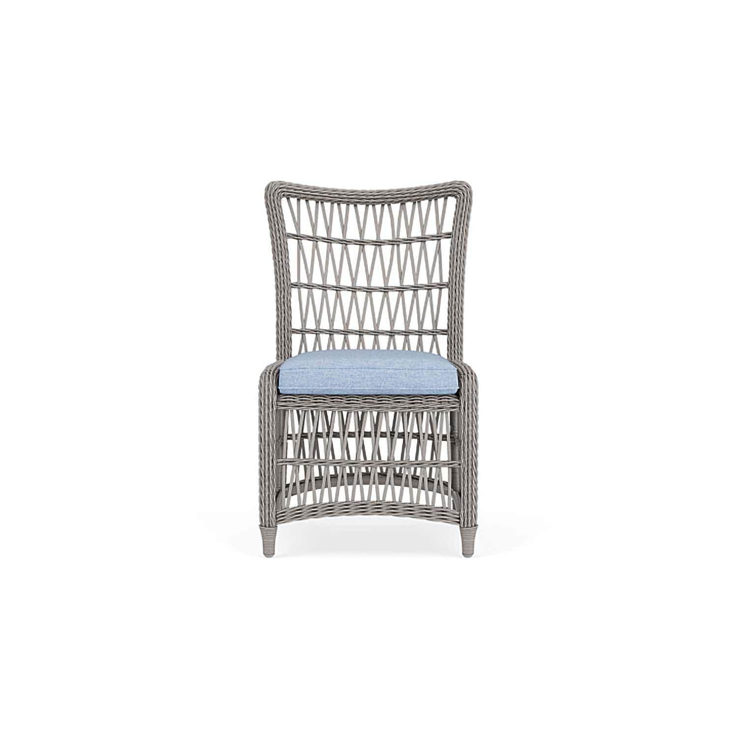 Mackinac Wicker Dining Chair in Putty/Demo Skyway by Lloyd Flanders