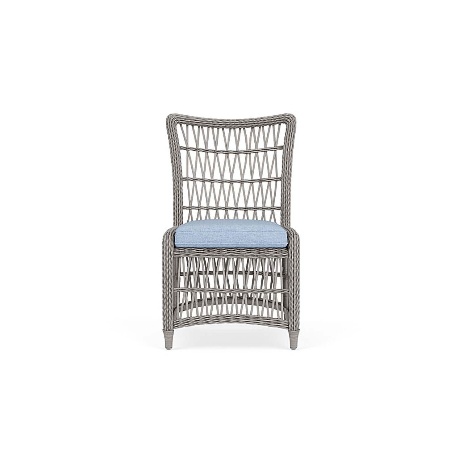 Mackinac Wicker Dining Chair in Putty/Demo Skyway by Lloyd Flanders