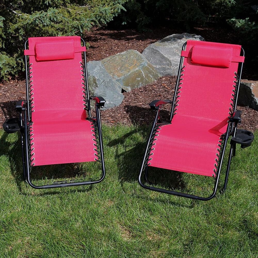 Ultimate Patio Oversized Zero Gravity Lounge Chair W/ Pillow & Cup
