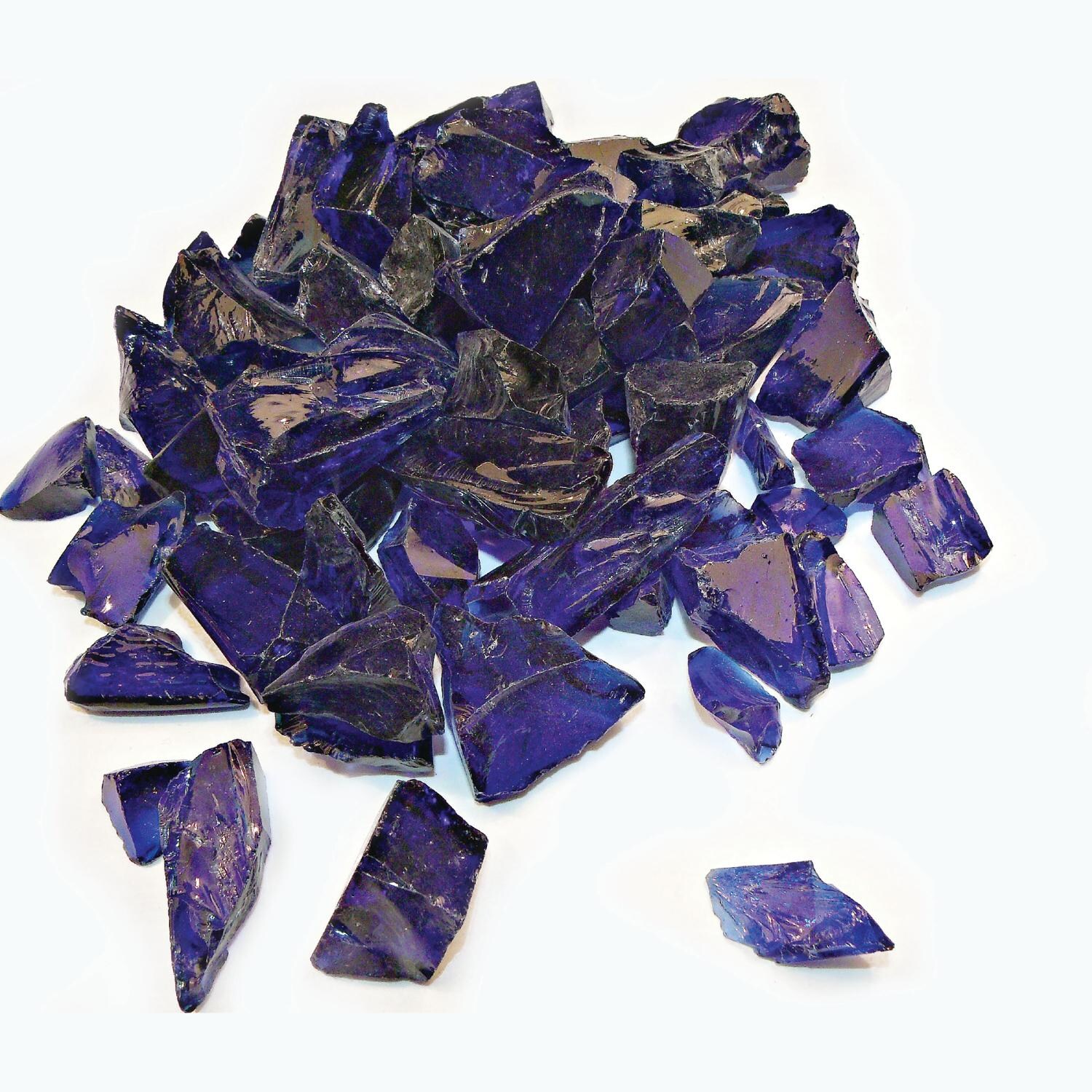 Enhance A Fire Sapphire 3/4-Inch Crushed Fire Glass - 5 Lbs