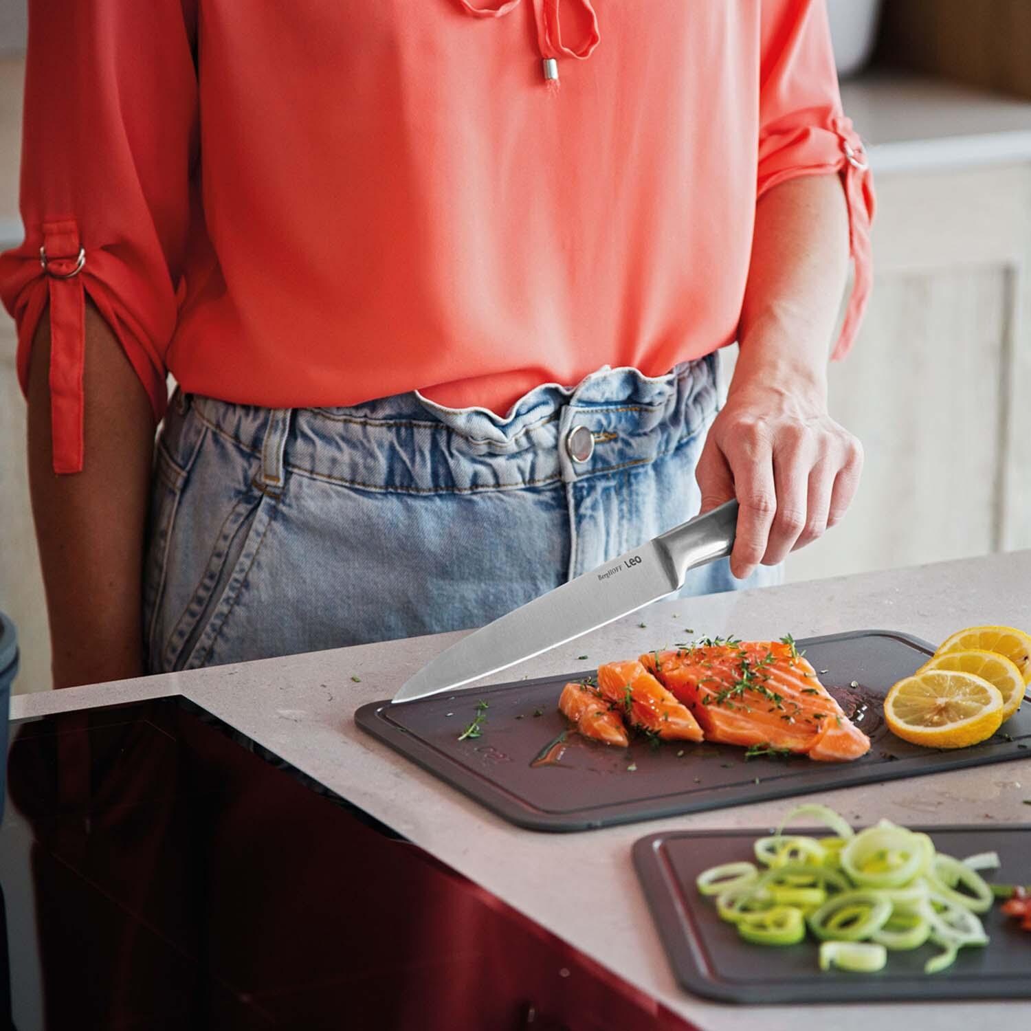 BergHOFF Leo Legacy 3 Pc Stainless Steel Cutlery Set - Chef's Knife - Lifestyle thumbnail