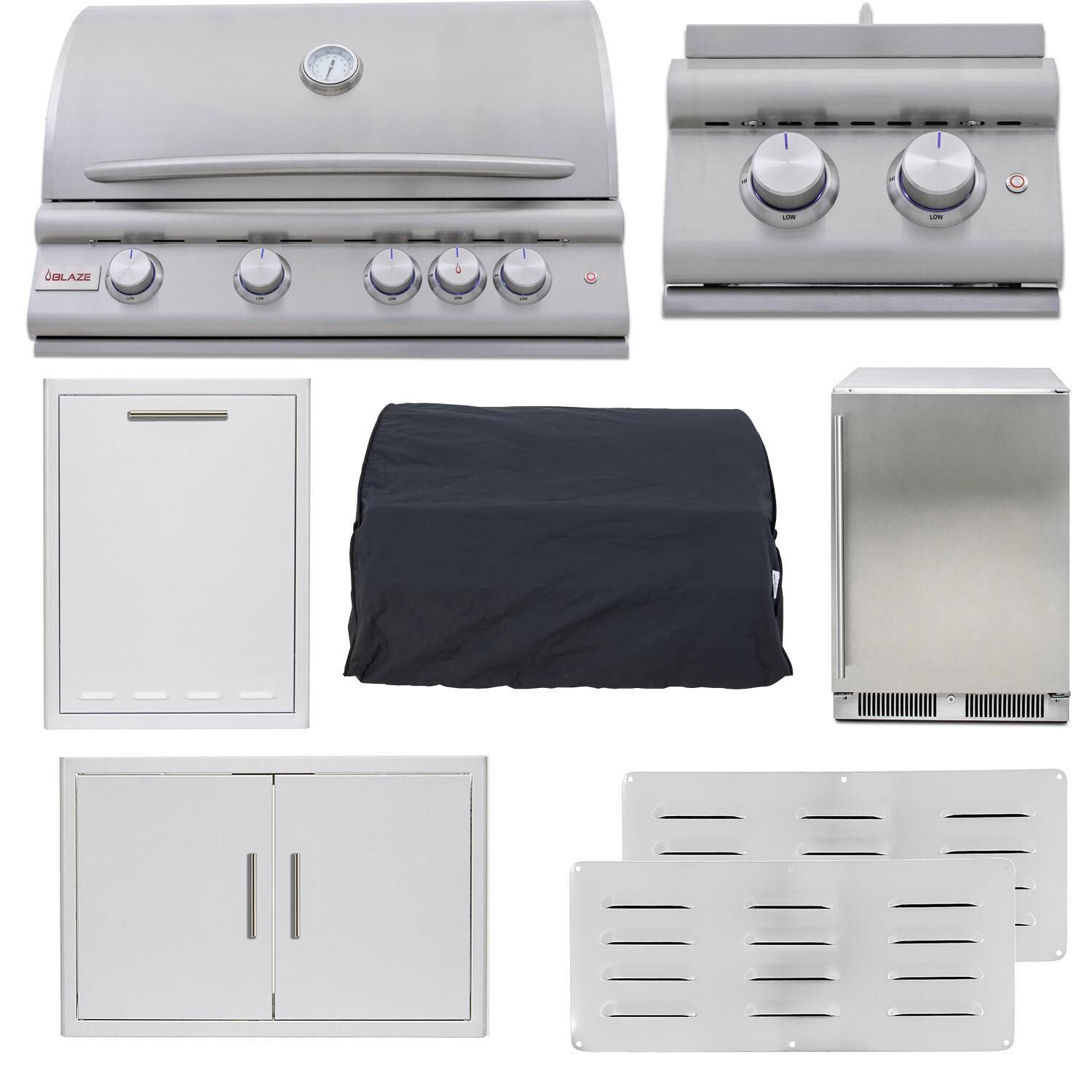 Blaze BLZ-4LTE3-LP LTE+ 8 Pc 32-in Propane Outdoor Kitchen Package - White Background thumbnail
