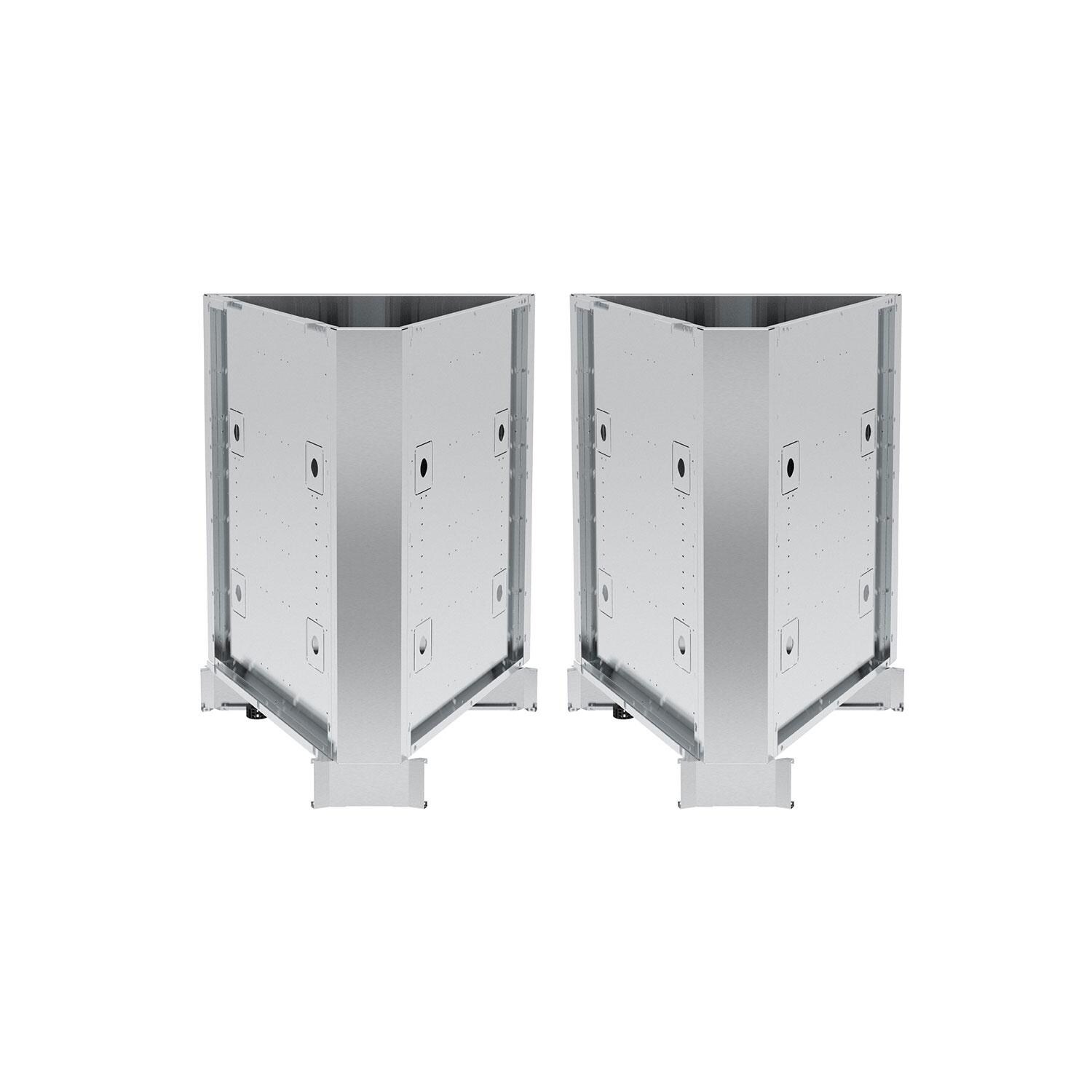 Broil King 803900 45℃ X 2 Stainless Steel Corner Cabinet - Separate Pieces - White Background thumbnail