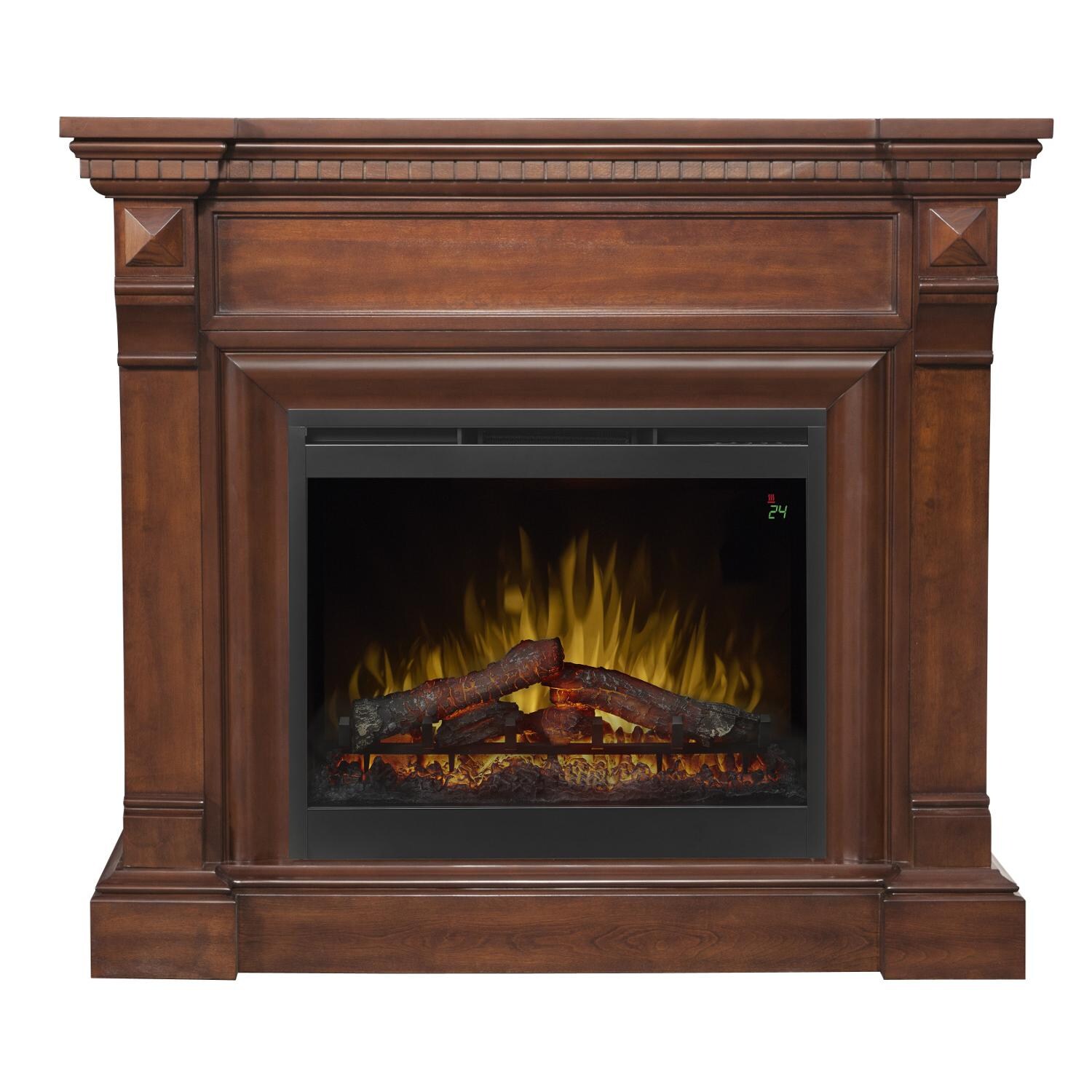 Dimplex William 48-Inch Electric Fireplace Mantle - Realogs - Burnished Walnut - DFP26L5-1876BW thumbnail