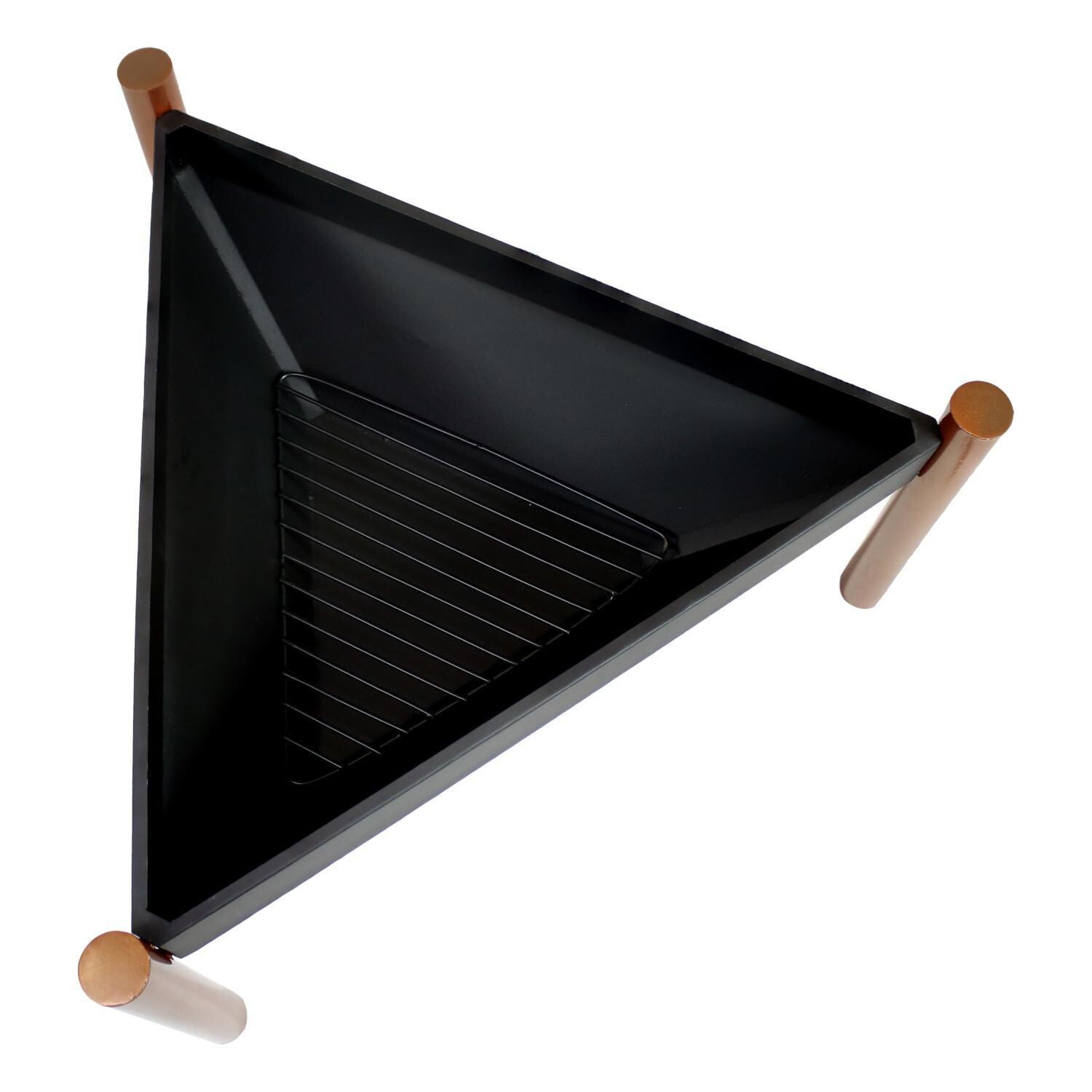 Ultimate Patio 31-Inch Steel Triangle Wood Burning Fire Pit & Side Table - Top View thumbnail