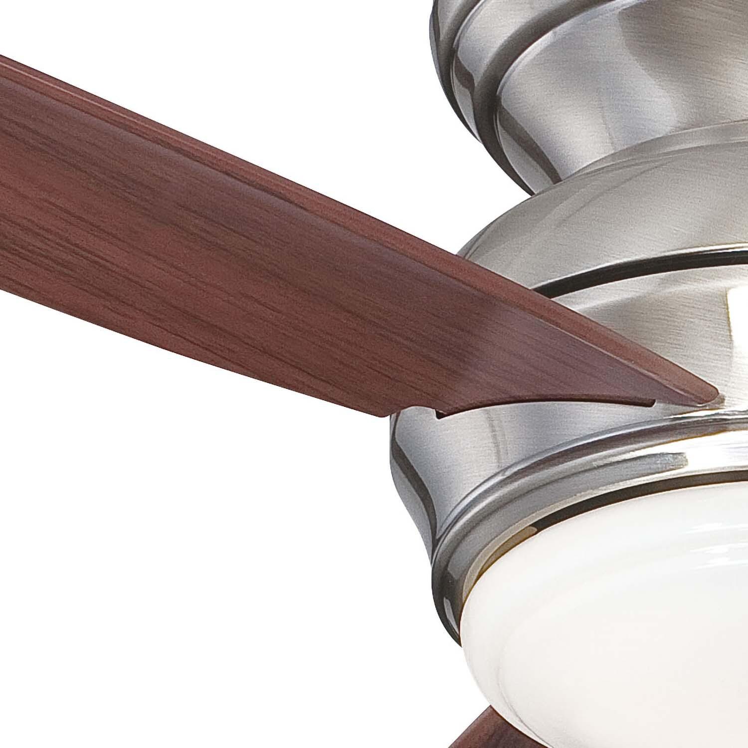 Minka-Aire F594L-PW Traditional Concept 52-Inch 3-Blade LED Ceiling Fan in Pewter Finish w/ Dark Maple Blades & Opal Glass - Detail thumbnail