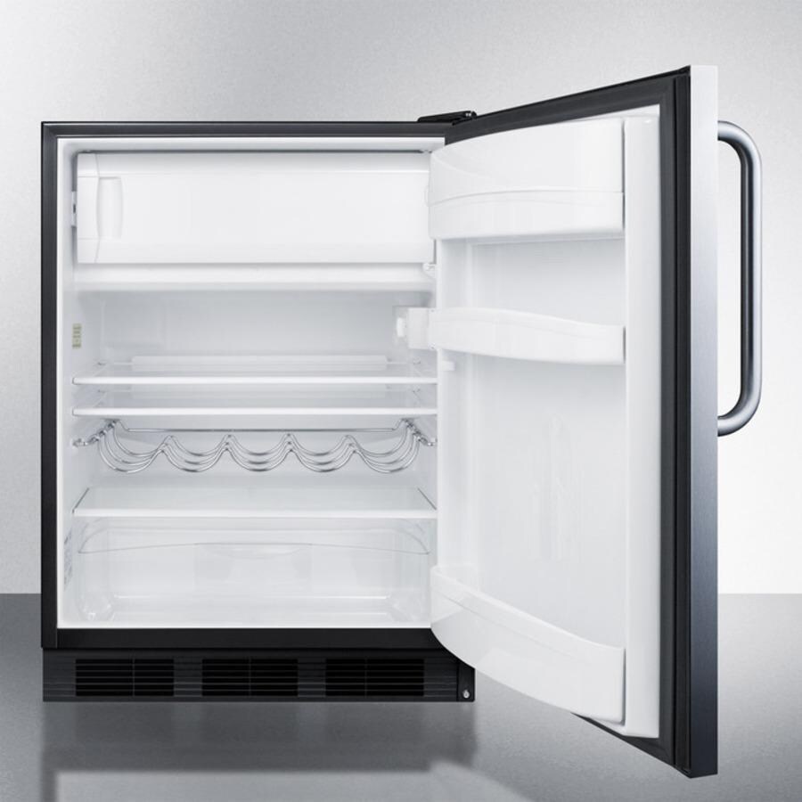 Summit 24-Inch 5.1 Cu. Ft. Compact Refrigerator / Freezer - Open View thumbnail