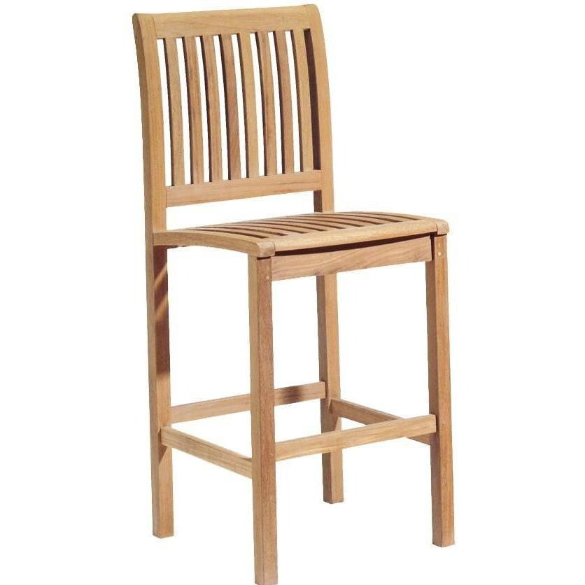 Sonoma 3 Piece Natural Shorea Patio Bar Set - Bar Chair thumbnail