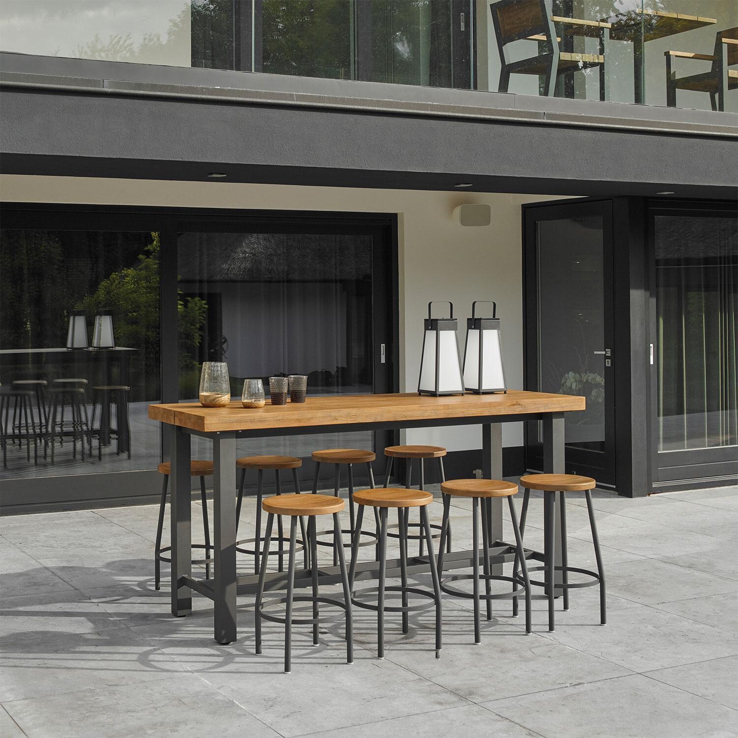 Canada 9 Pc Aluminum/Teak Bar Set By KETTLER