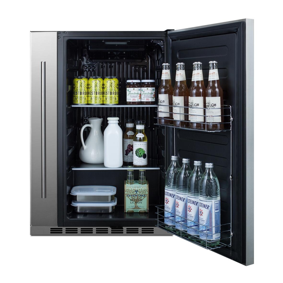 Summit BCR19924 24-Inch 3.1 Cu. Ft. Shallow Depth Outdoor Compact Refrigerator W/ Slide-Out Storage Compartment - Stocked thumbnail