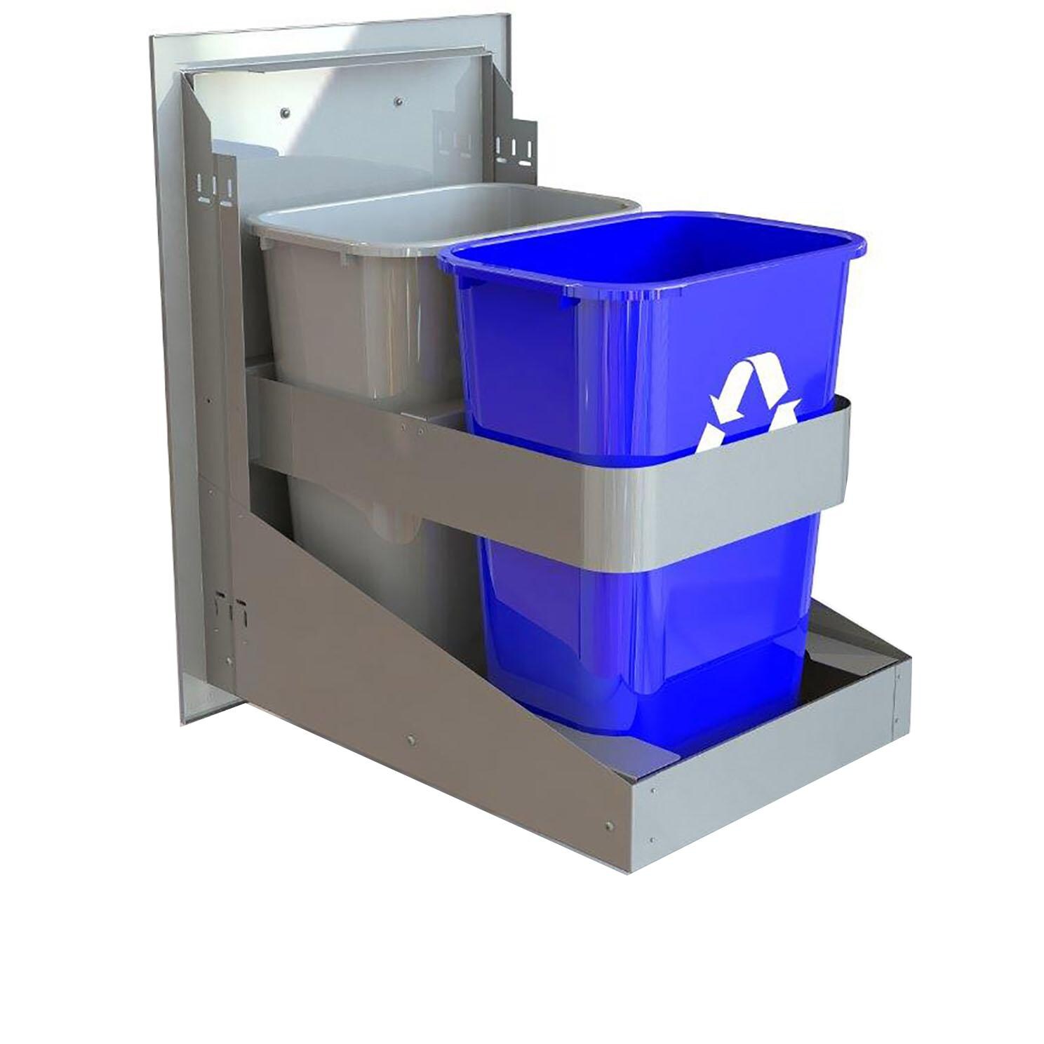 Alfresco 20-Inch Dual Roll-Out Trash & Recycle Bin - AXE-TC2D