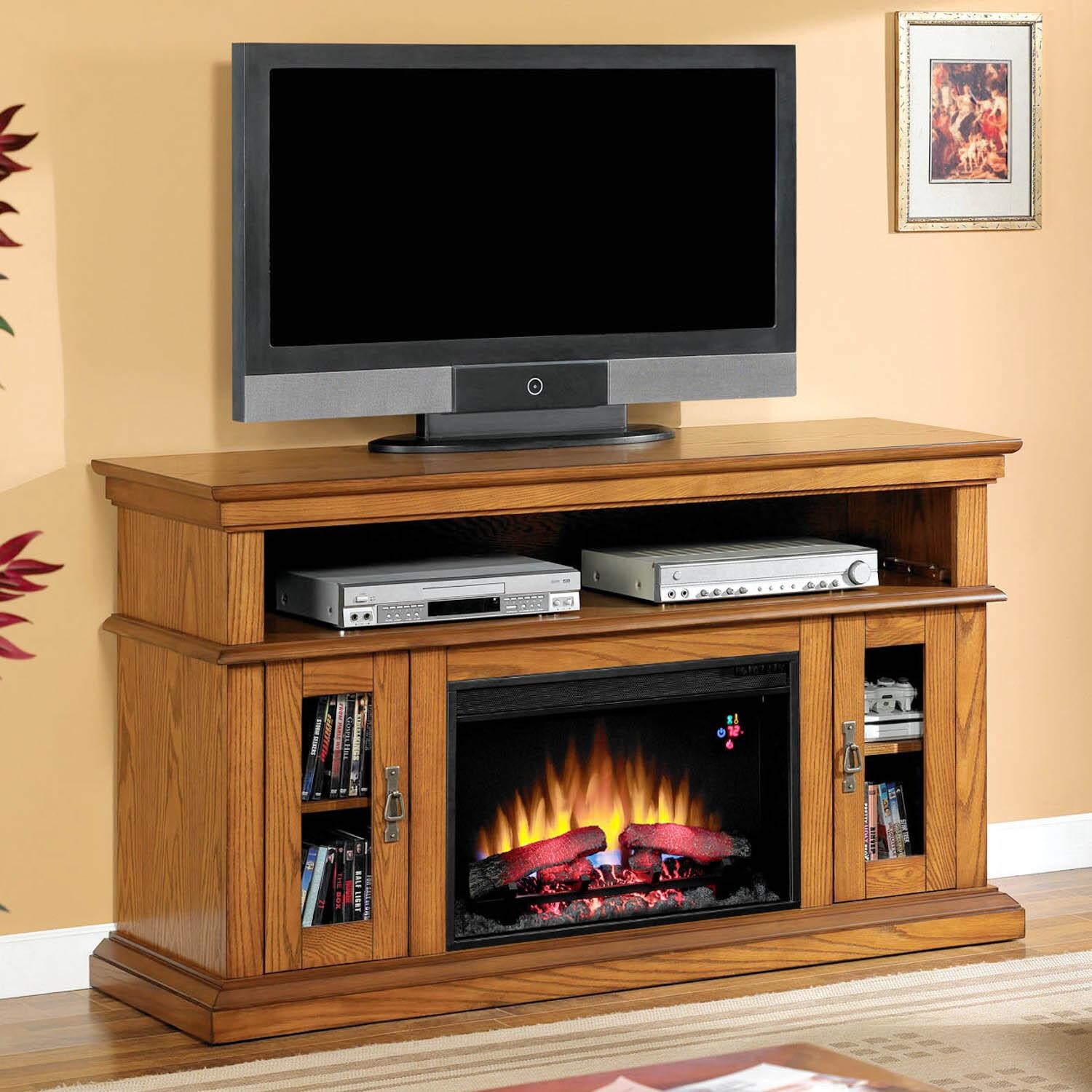 ClassicFlame Brookfield 60Inch Electric Fireplace Media Console With