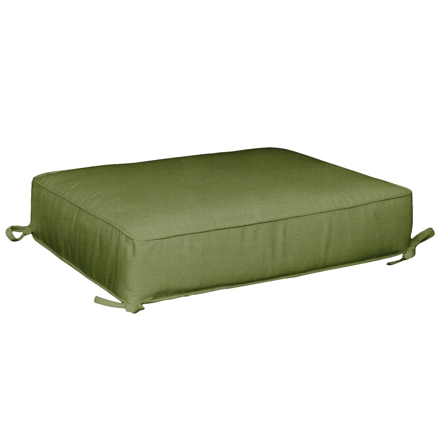 Sunbrella Spectrum Cilantro Medium Outdoor Replacement Ottoman Cushion W/ Piping By UltimatePatio.com thumbnail