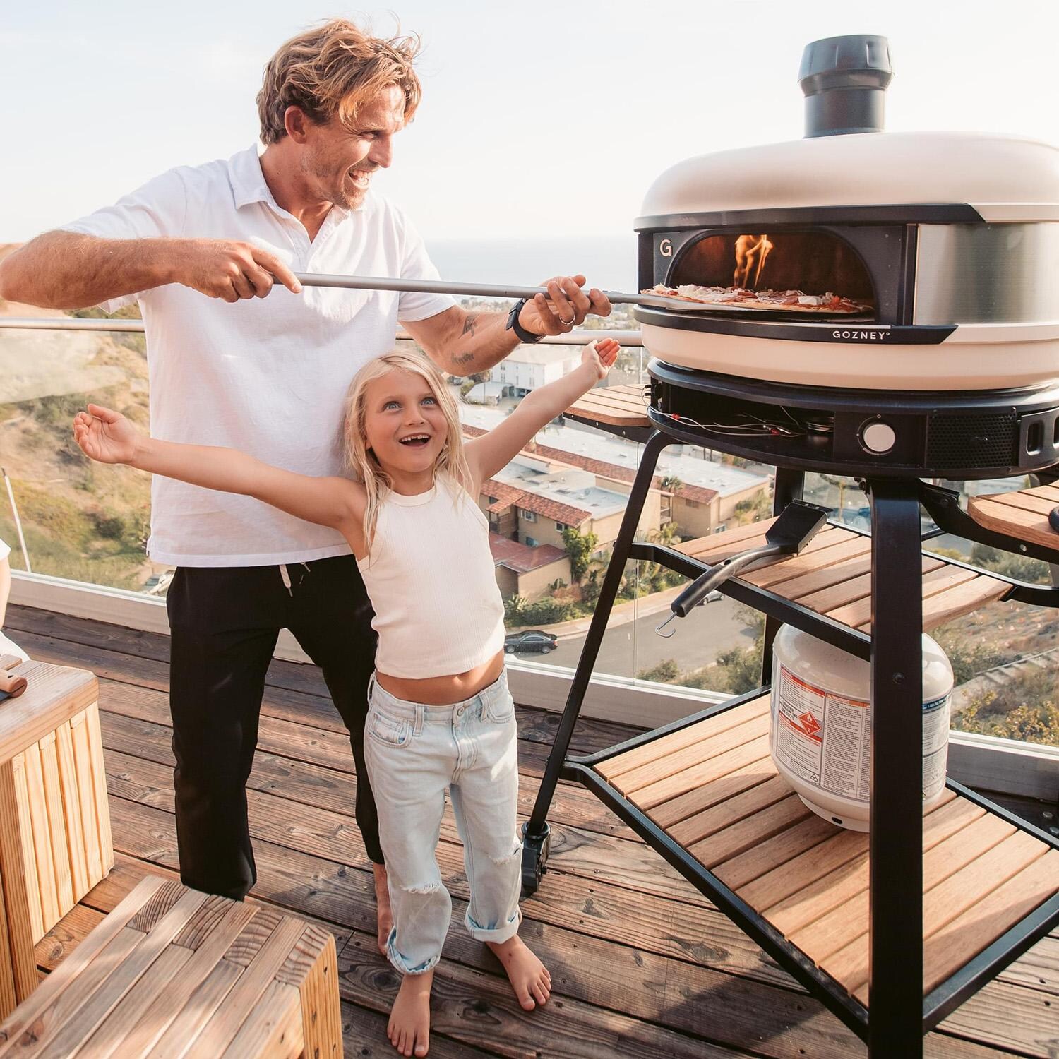 Gozney GDPCMUS1239 Dome Propane Pizza Oven - Bone - Lifestyle thumbnail