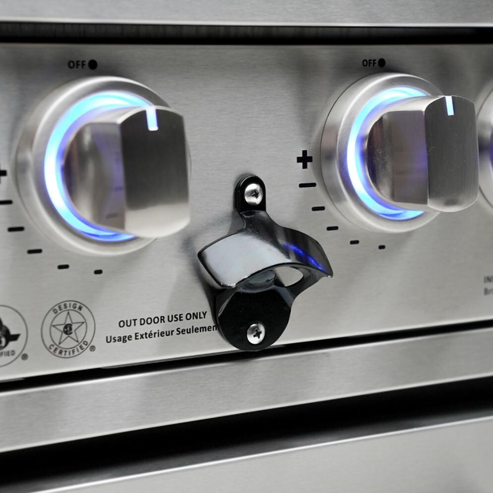 Mont Alpi - MAi400-D45FC - Deluxe 45 Degree Grill Island - Stainless Steel - Bottle Opener - Detail thumbnail